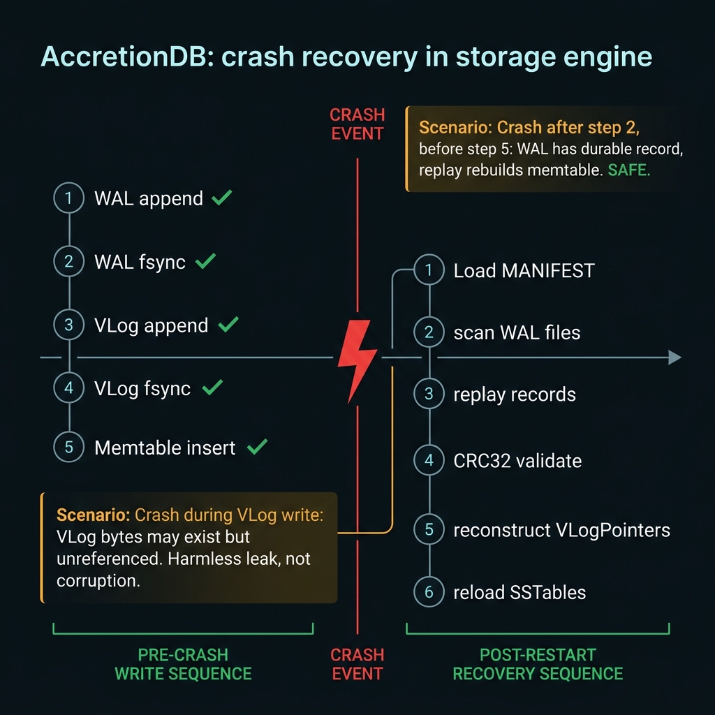 AccretionDB crash recovery sequence